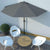 Garden Parasol with Aluminium Pole Anthracite 300x155 cm Half