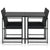 5 Piece Outdoor Dining Set with Cushions Poly Rattan Black