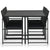 7 Piece Outdoor Dining Set with Cushions Poly Rattan Black