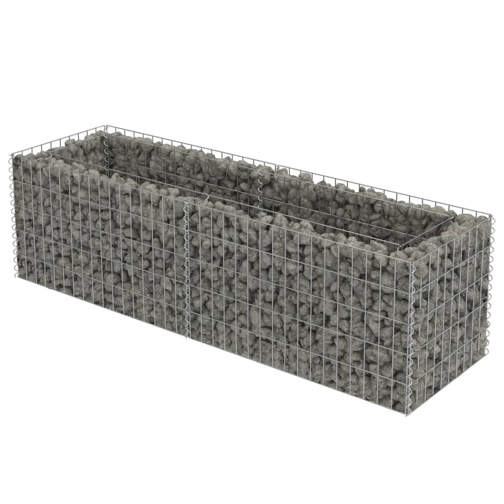 Gabion Raised Bed Galvanised Steel 180x50x50 cm