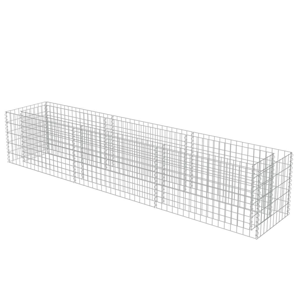 Gabion Raised Bed Galvanised Steel 270x50x50 cm