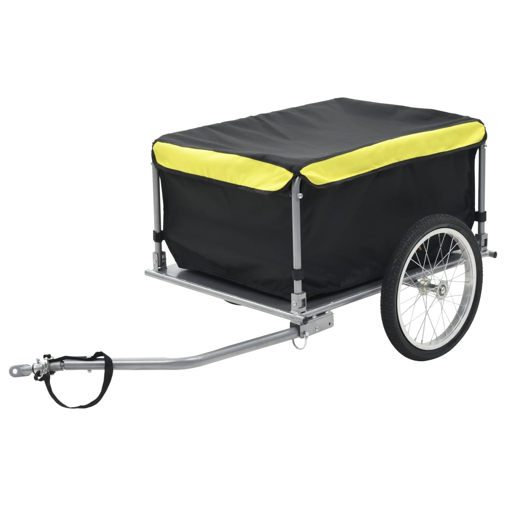 Bike Trailer Black and Yellow 65 kg