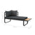 2 Piece Garden Corner Sofa Set with Cushions Aluminium WPC
