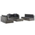 7 Piece Garden Lounge Set with Cushions Poly Rattan Grey