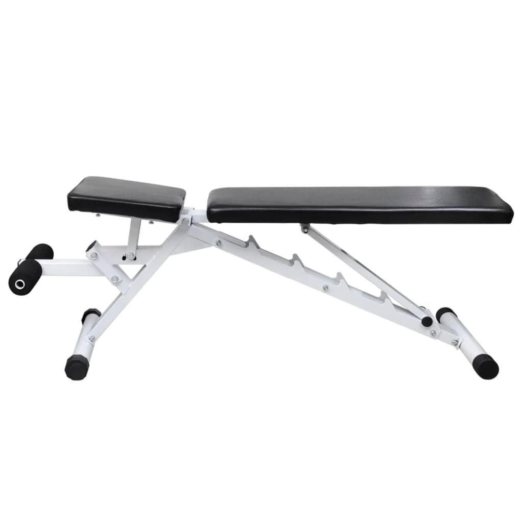 Workout Bench with Barbell and Dumbbell Set 60.5 kg