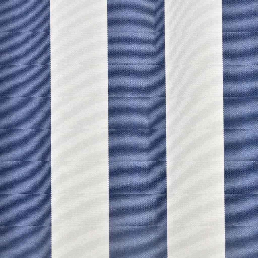 Awning Top Sunshade Canvas Blue & White 350x250 cm