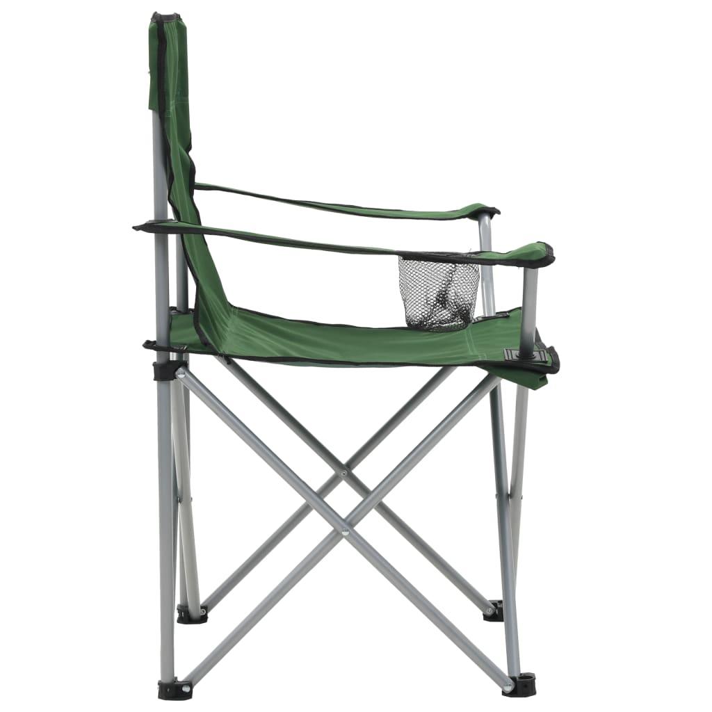 Camping Table and Chair Set 3 Pieces Green