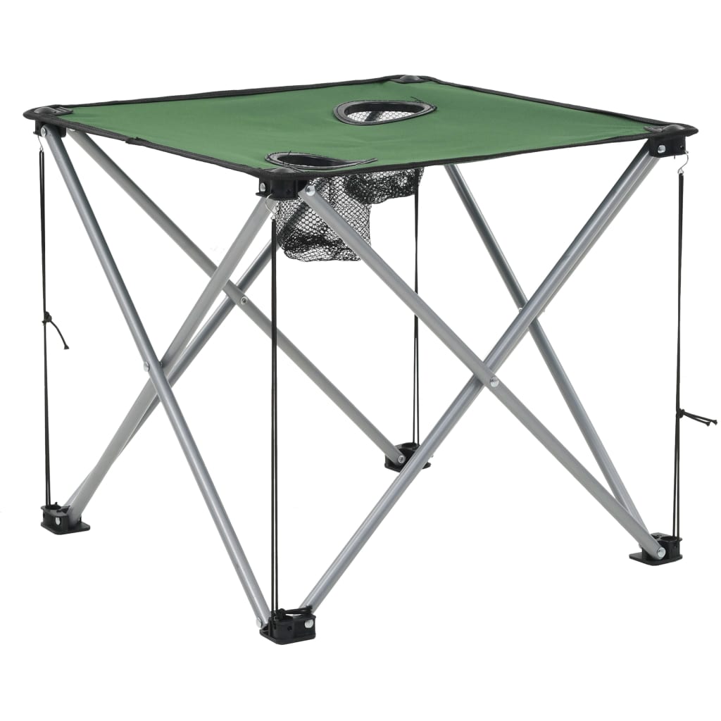 Camping Table and Chair Set 3 Pieces Green