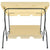 Garden Swing Bench Cream White 170x110x153 cm