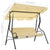 Garden Swing Bench Cream White 170x110x153 cm