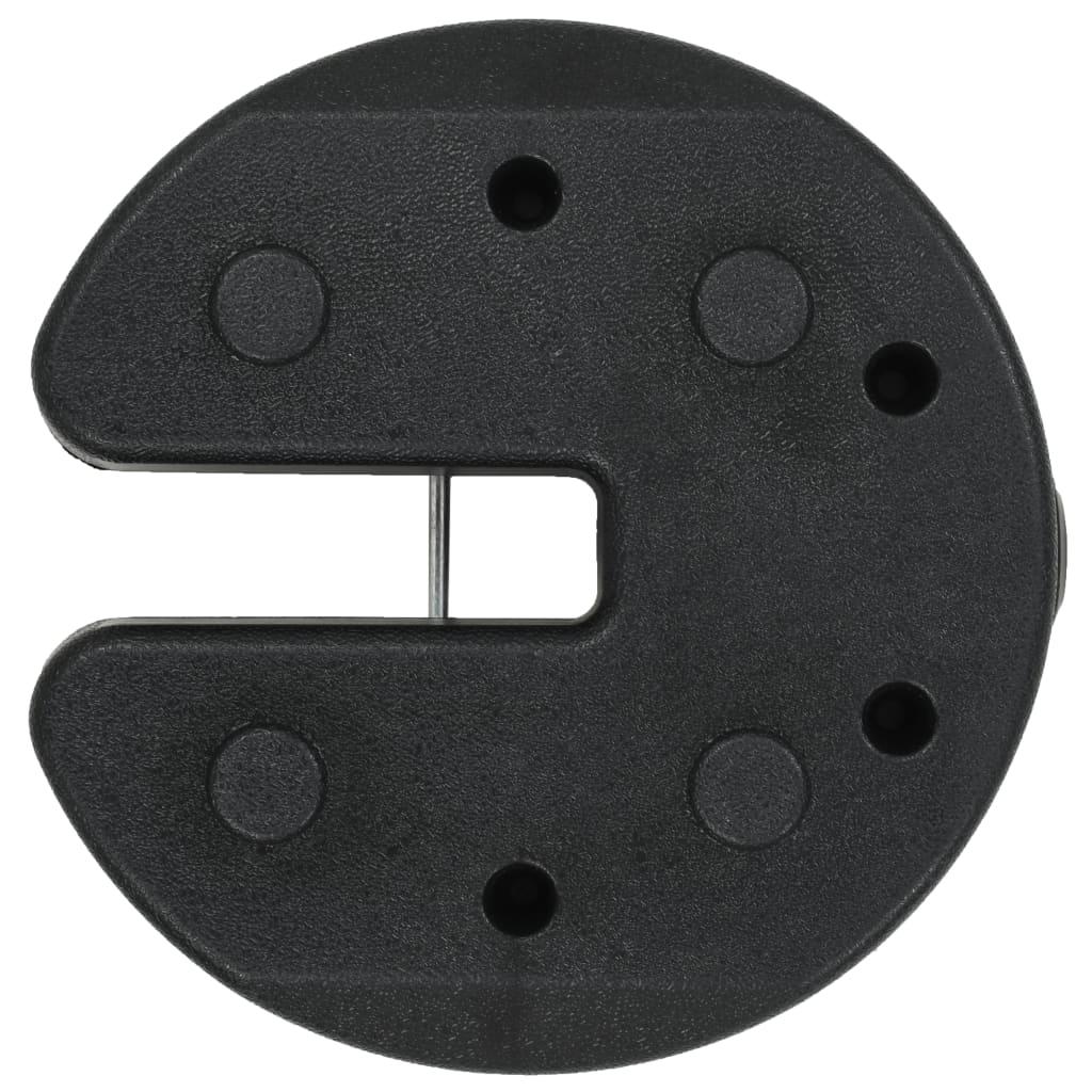 Gazebo Weight Plates 4 pcs Black 220x30 mm Concrete