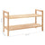 Shoe Rack Solid Walnut Wood 69x26x40 cm