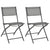 Folding Outdoor Chairs 2 pcs Steel and Textilene