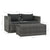 6 Piece Garden Lounge Set with Cushions Poly Rattan Grey