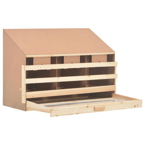 Chicken Laying Nest 3 Compartments 93x40x65 cm Solid Pine Wood