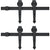 Sliding Door Hardware Kit 2x183 cm Steel Black