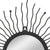 Garden Wall Mirror Sunburst 60 cm Black