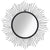 Garden Wall Mirror Sunburst 80 cm Black