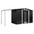 Garden Shed with Sliding Doors Anthracite 386x131x178 cm Steel