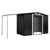 Garden Shed with Sliding Doors Anthracite 386x131x178 cm Steel