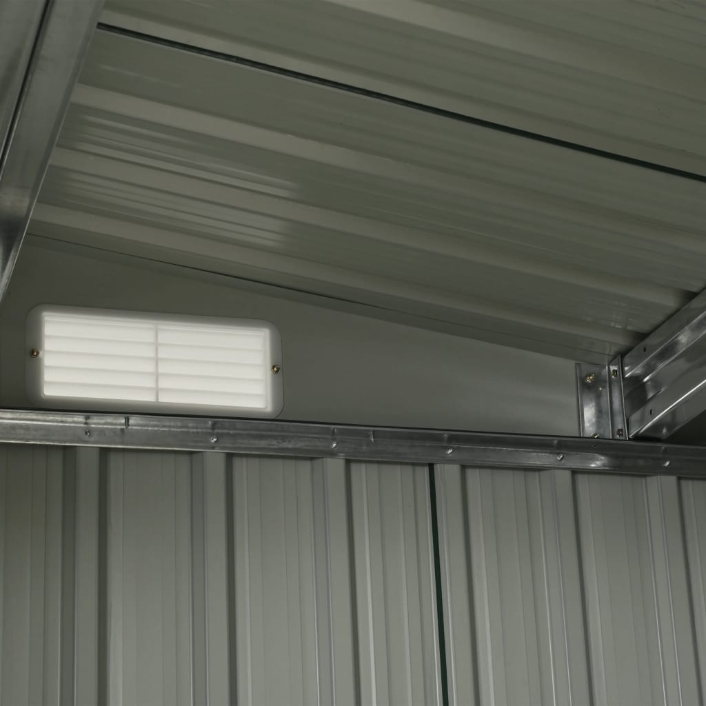 Garden Shed with Sliding Doors Anthracite 386x131x178 cm Steel