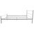 Bed Frame without Mattress Grey Metal Double Size