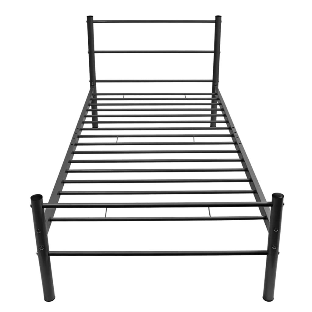 Bed Frame without Mattress Black Metal King Single Size