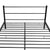 Bed Frame without Mattress Black Metal Double Size