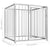 Outdoor Dog Kennel 100x100x100 cm