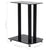 Aluminum Speaker Stands 2 pcs Black Safety Glass