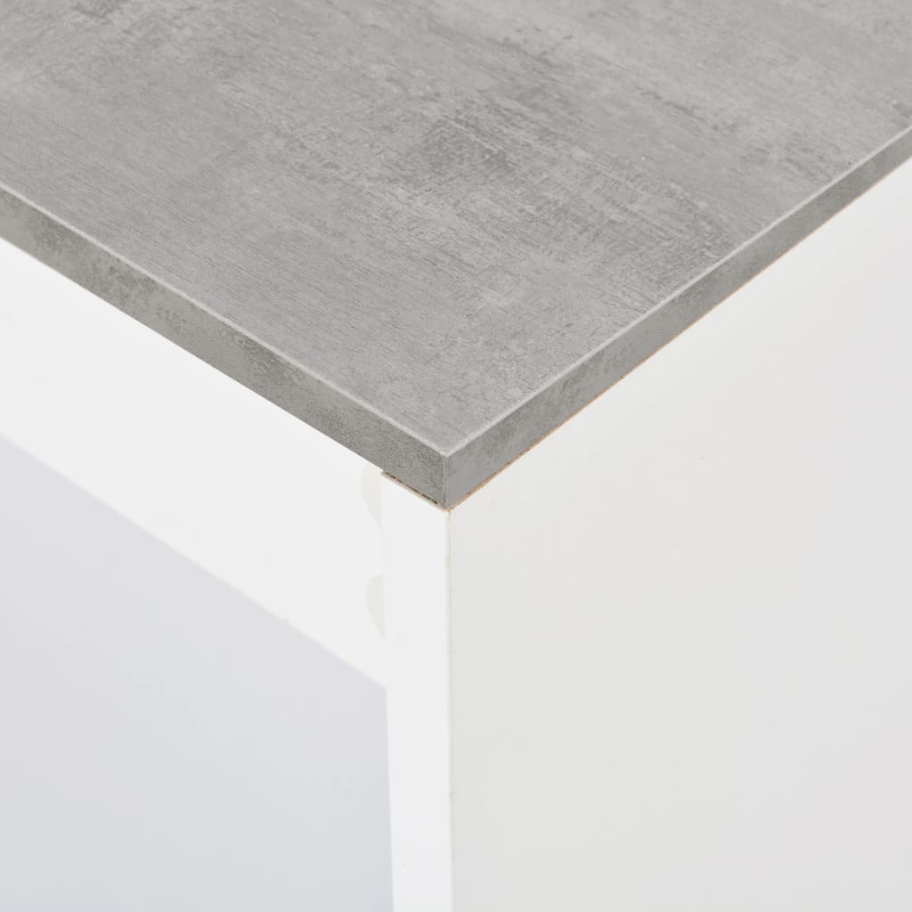 Bar Table with Shelf White 110x50x103 cm