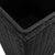 3 Rattan Flower Raised Beds Black