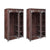 Fabric Wardrobes 2 pcs Brown