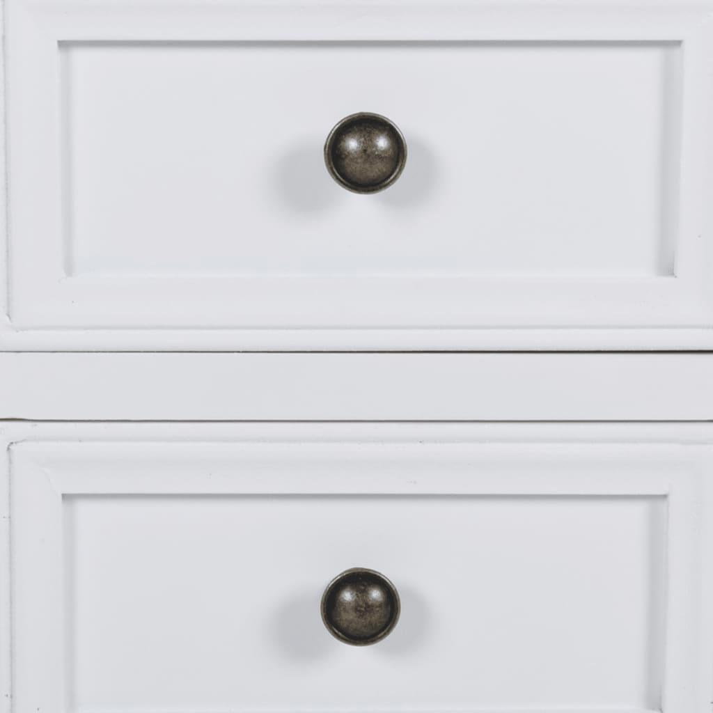 Nightstand with 2 Drawers MDF White