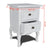 Nightstand with 2 Drawers MDF White