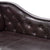 Chaise Longue Dark Brown Faux Leather