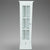 Chic Bookcase Cabinet with 3 Shelves White Wooden