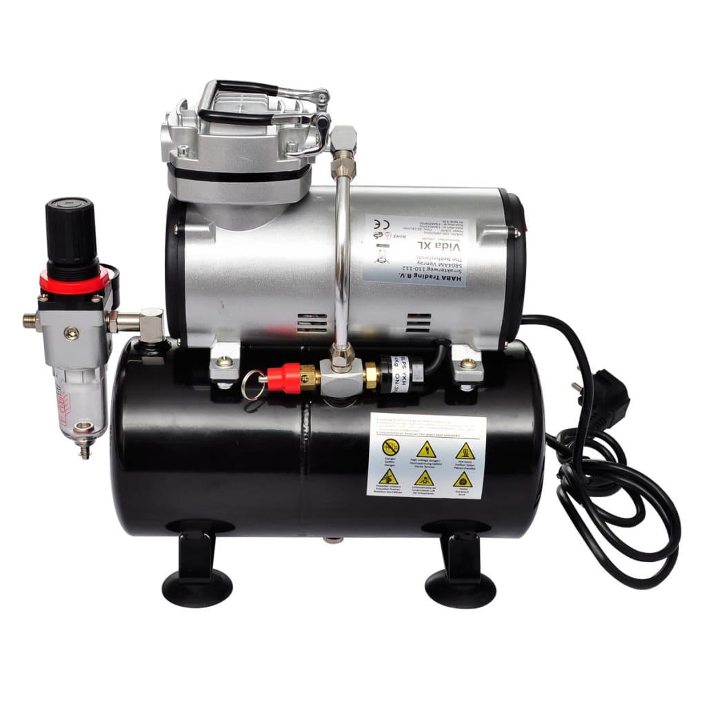 Airbrush compressor set with 3 pistols 310 x 150 x 310 mm