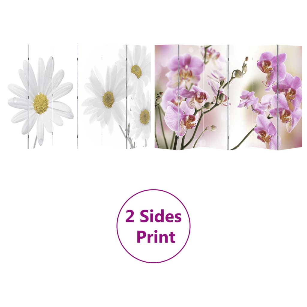 Folding Room Divider Print 217x170cm Flower