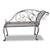 Garden Chaise Lounge 128 cm Steel Antique Brown