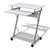 Compact Computer Desk with Pull-out Keyboard Tray White
