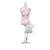 Ladies Bust Display Mannequin Cotton White With Rose