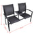 2 Seater Garden Bench 131 cm Steel and Textilene Black