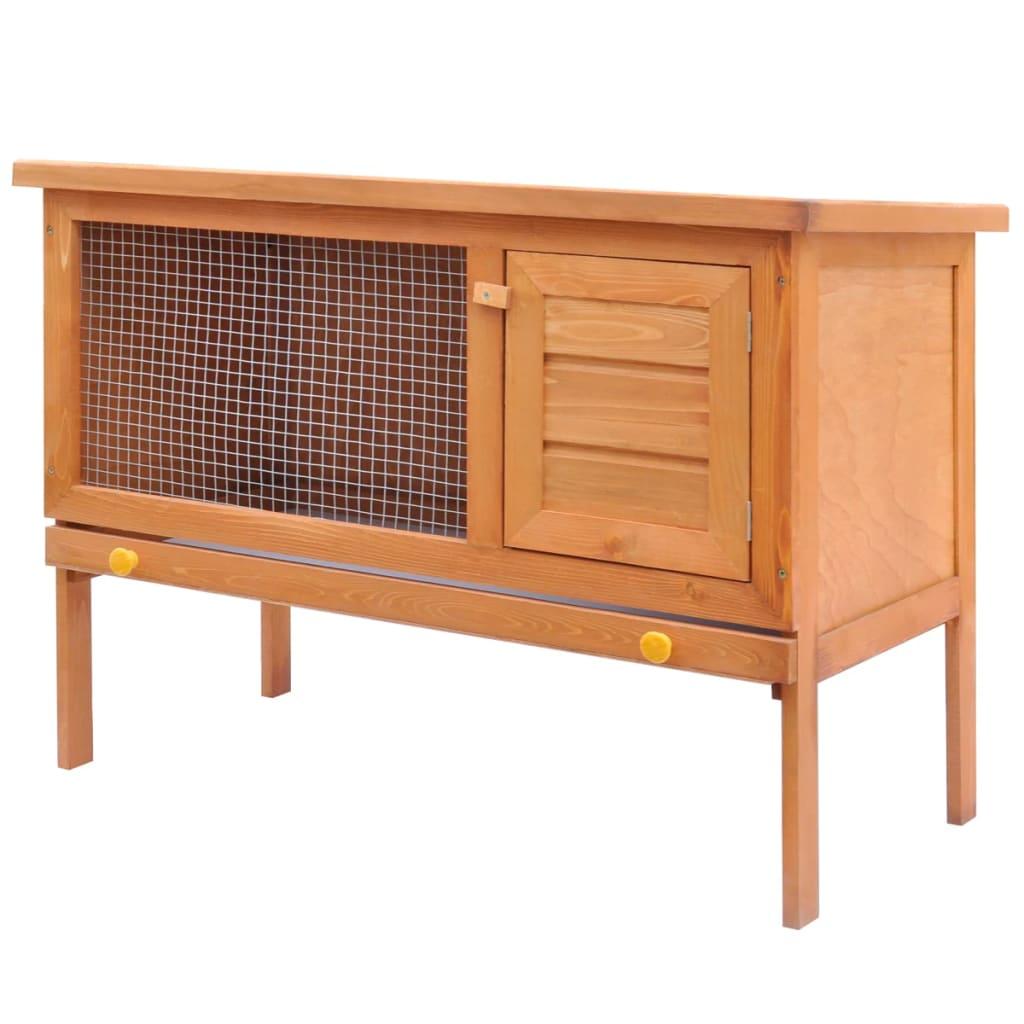 Outdoor Rabbit Hutch 1 Layer Wood