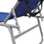 Folding Sun Lounger with Canopy Steel and Fabric Blue