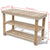 2-in-1 Shoe Rack with Bench Top Solid Fir Wood