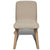 Dining Chairs 4 pcs Beige Fabric and Solid Oak Wood