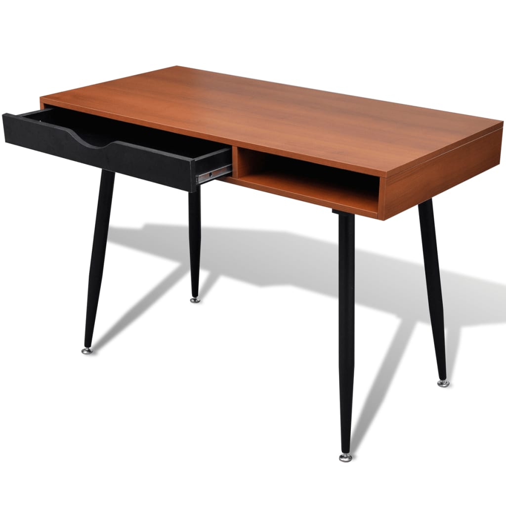Brown Workstation Computer Desk Laptop Table