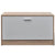 Oak and White 3-in-1 Wooden Shoe Cabinet Set