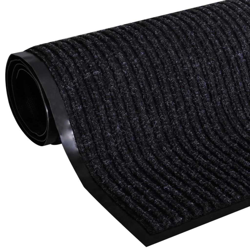 Door Mat Black 120 x 180 cm PVC